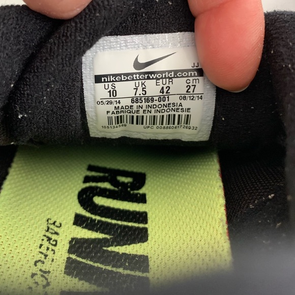 Nike Free 5.0 H2O Repel Black Silver Flash Back Reflecting Running Woman’s 10 - Picture 11 of 13